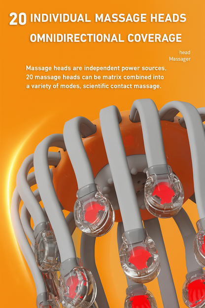 ELANAURA™ – RED LIGHT HEAD MASSAGER OCTOPUS WITH 20 NODES