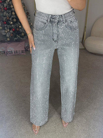 ELANAURA™ – SHINY RHINESTONE JEANS