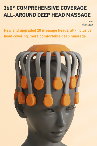 ELANAURA™ – RED LIGHT HEAD MASSAGER OCTOPUS WITH 20 NODES
